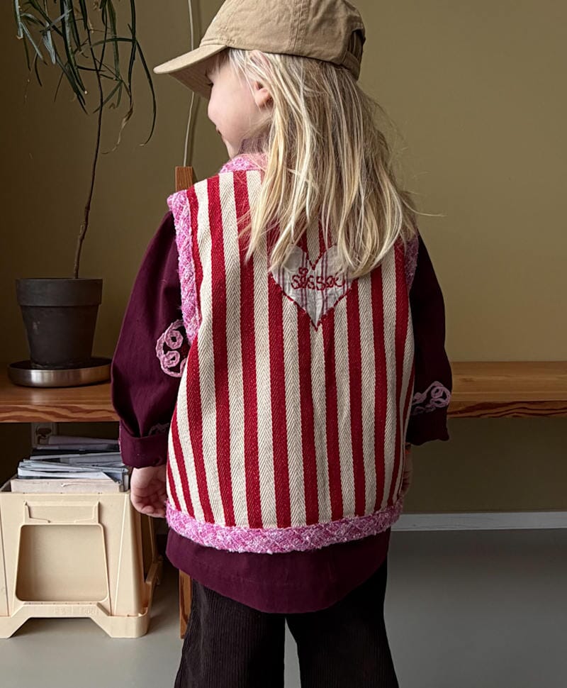 Sissel Edelbo - Como Mini Vest Se 2055 - Red Stripes Veste 