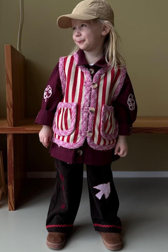 Sissel Edelbo - Como Mini Vest Se 2055 - Red Stripes Veste 