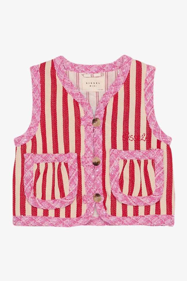 Sissel Edelbo - Como Mini Vest Se 2055 - Red Stripes Veste 