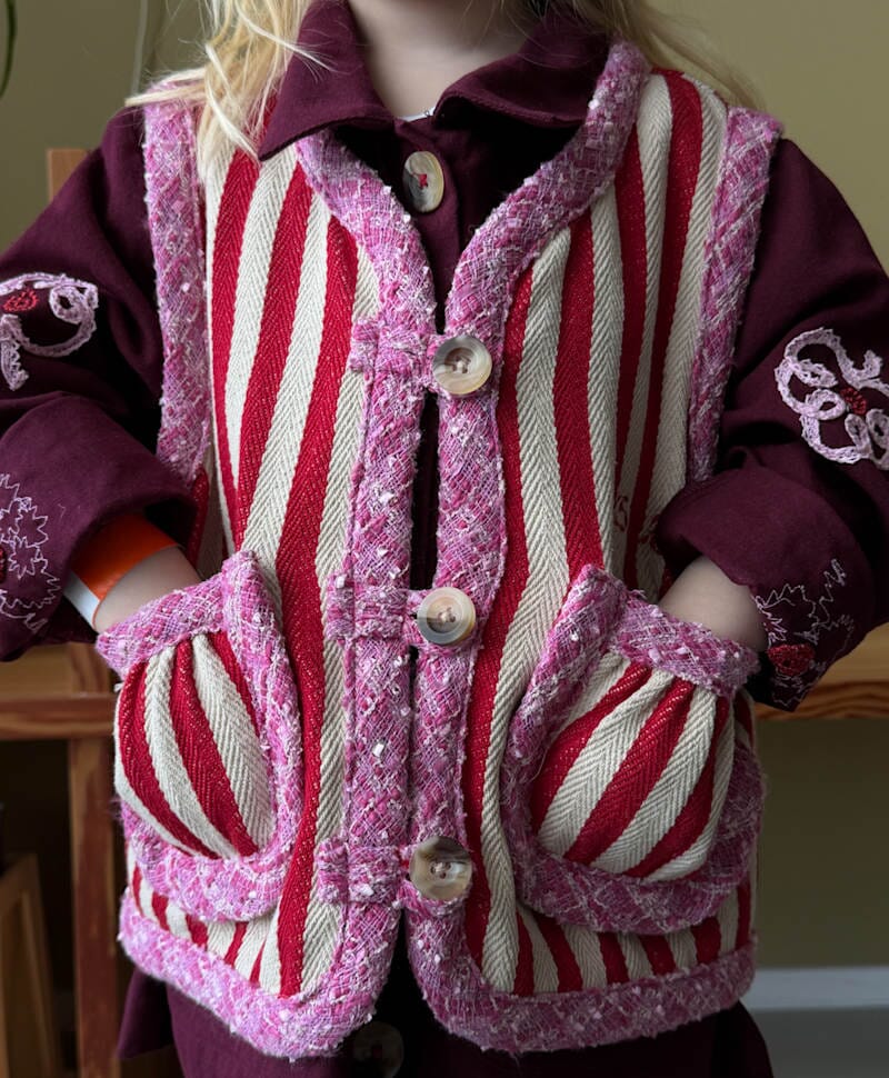 Sissel Edelbo - Como Mini Vest Se 2055 - Red Stripes Veste 