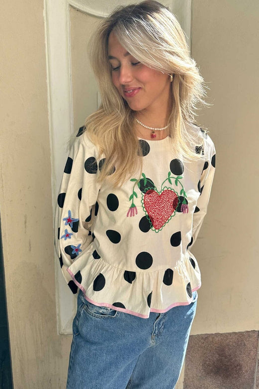 Sissel Edelbo - Diana Top SE 1687 - Black Dot