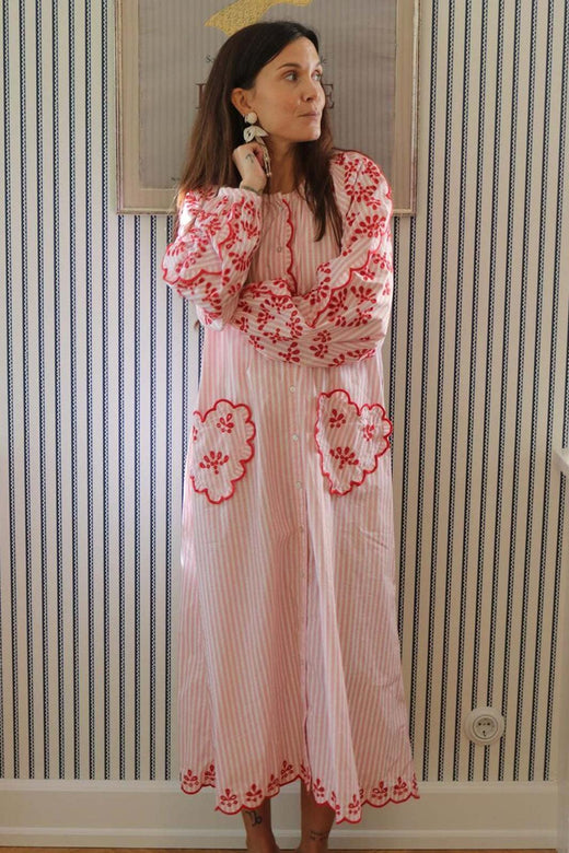 Sissel Edelbo - Elin Dress SE 2101 - Red Stripes Kjoler 