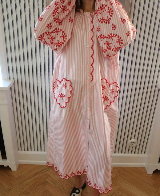 Sissel Edelbo - Elin Dress SE 2101 - Red Stripes Kjoler 