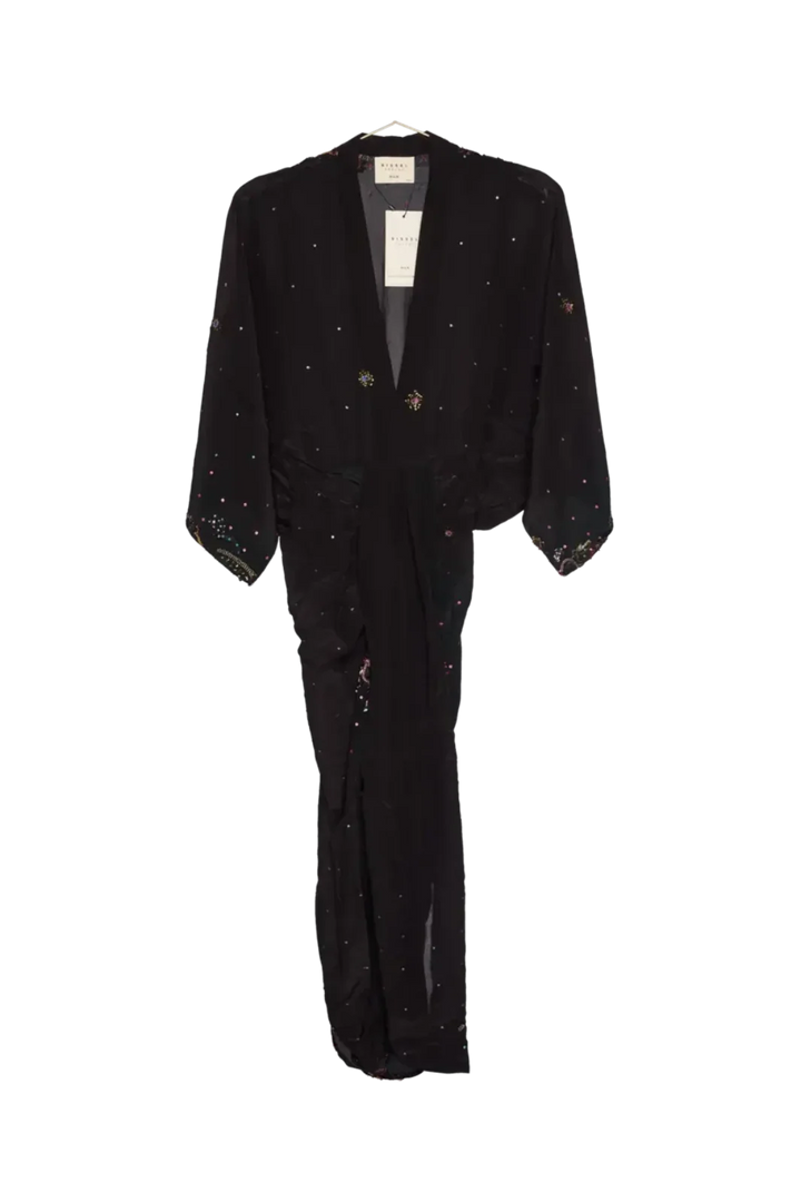 Sissel Edelbo - Juno SILK Dress Sparkling Black SE 1717-1 - Sparkling Black No. 115