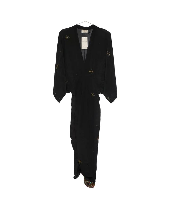 Sissel Edelbo - Juno SILK Dress Sparkling Black SE 1717-1 - Sparkling Black No. 151
