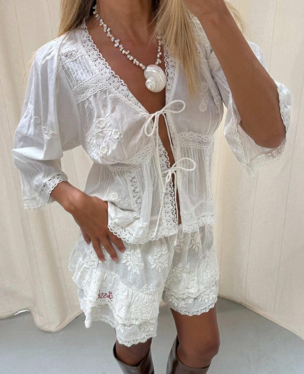 Sissel Edelbo - Mabel Top SE 1823 - Off White Bluser 