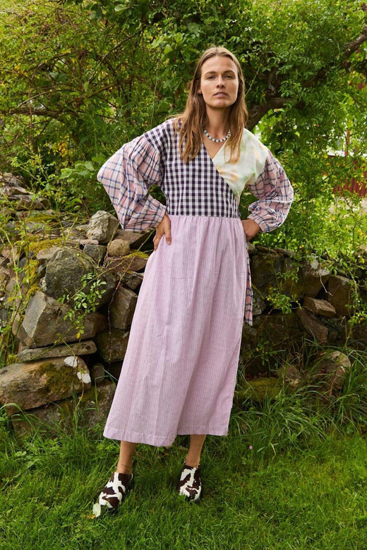 Sissel Edelbo - Paula Wrap Dress SE 1787 - Purple Mix Kjoler 