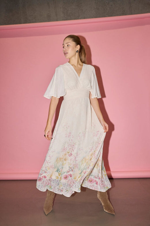 Sisters Point - Gisela-Dr25 19879 - 811 - Cream/Flower Kjoler 