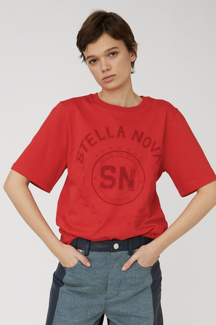 Stella Nova - College T-shirtoj53-1271 - 418 Flame Red T-shirts 