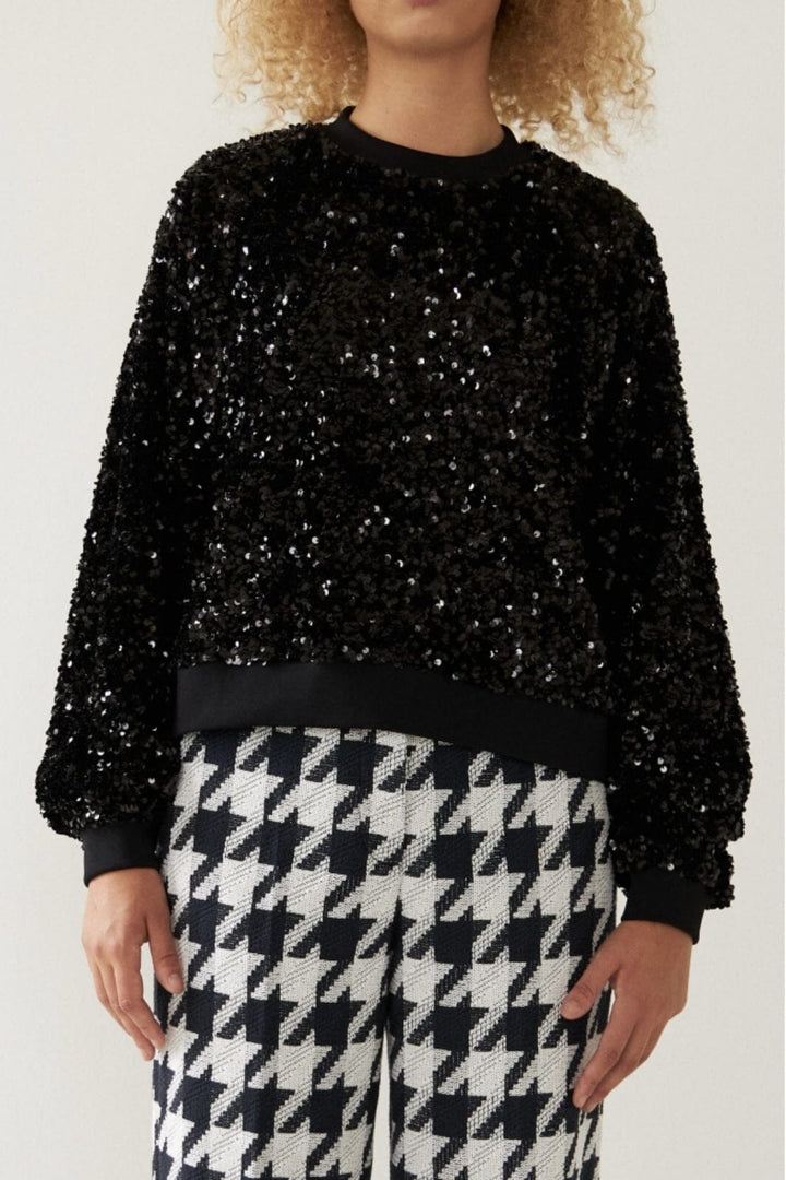 Stella Nova - Sequins Blouse - 999 Black