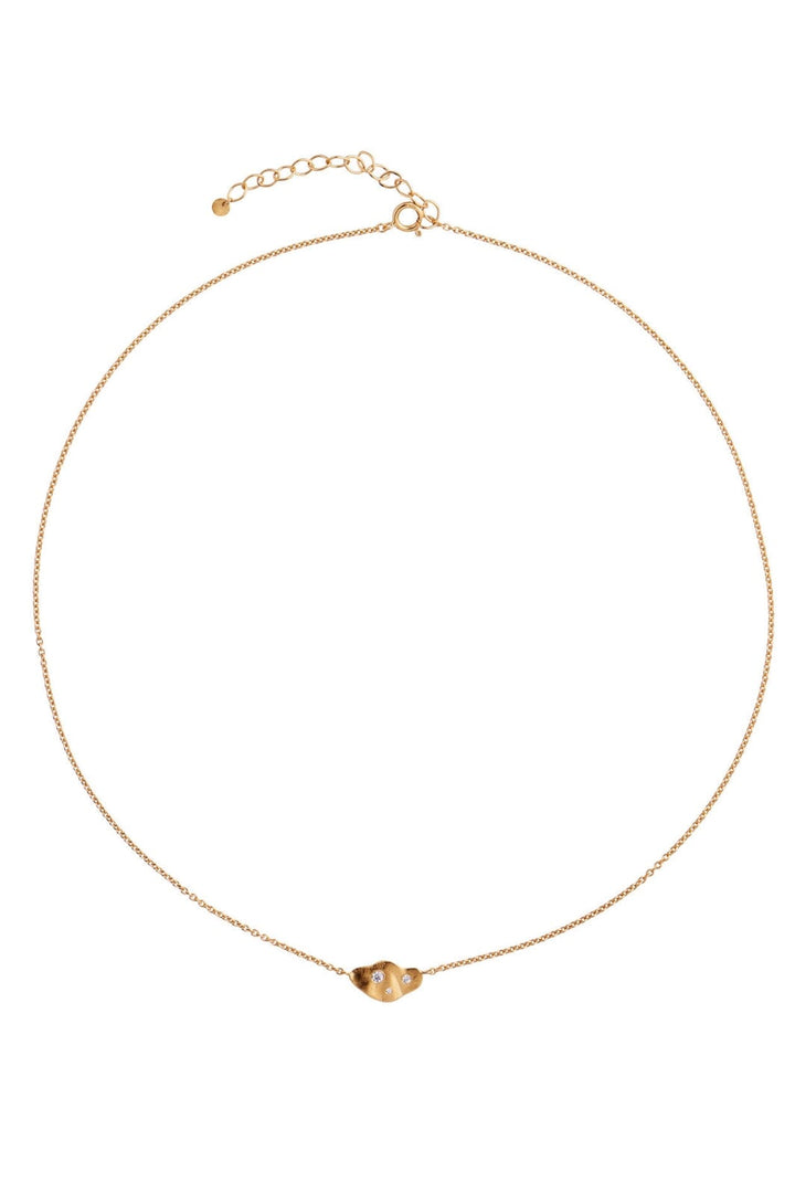 Stine A - Clear Sea Necklace With Stones Goldenen - 2036-02-Os