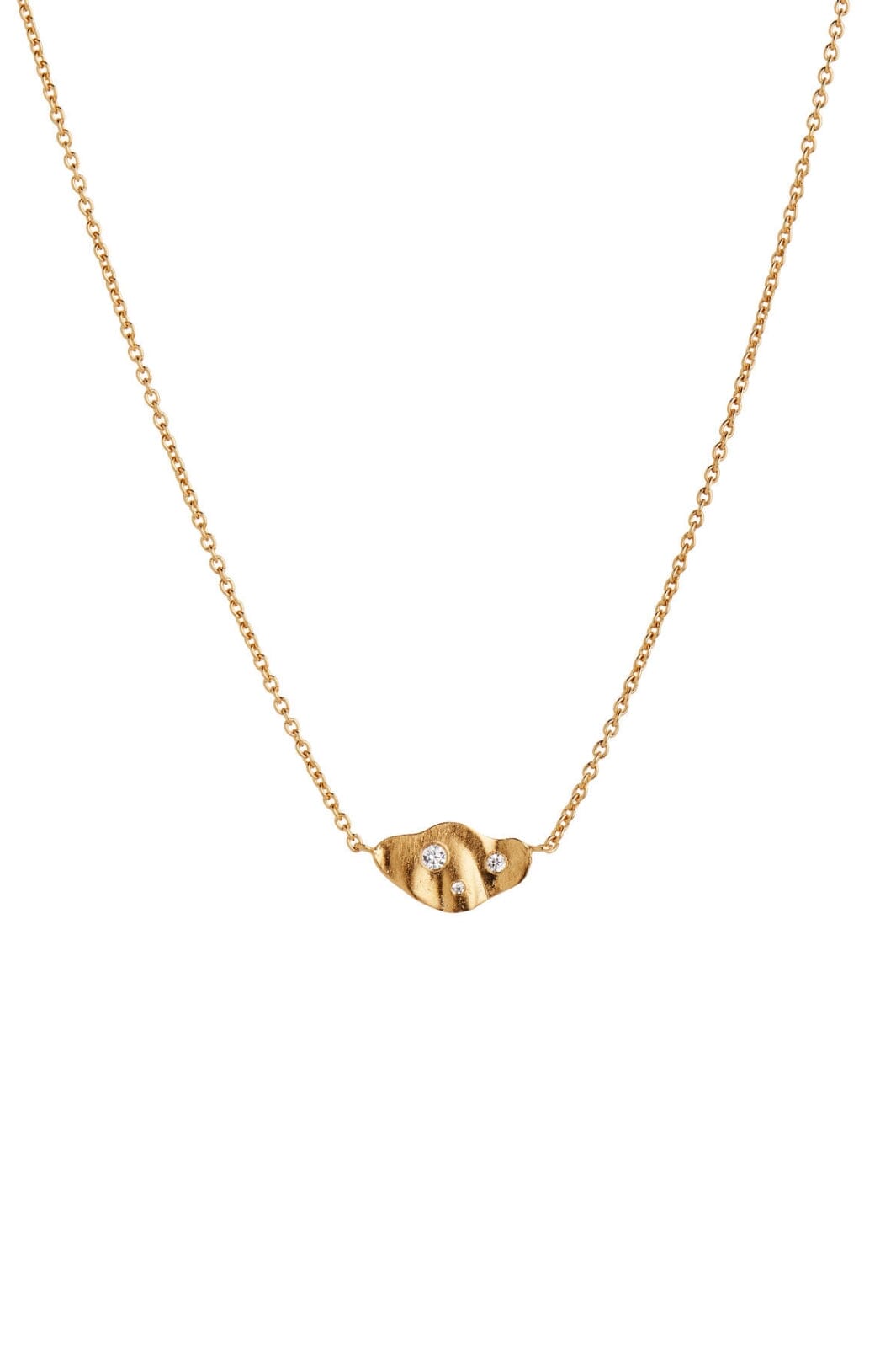 Stine A - Clear Sea Necklace With Stones Goldenen - 2036-02-Os