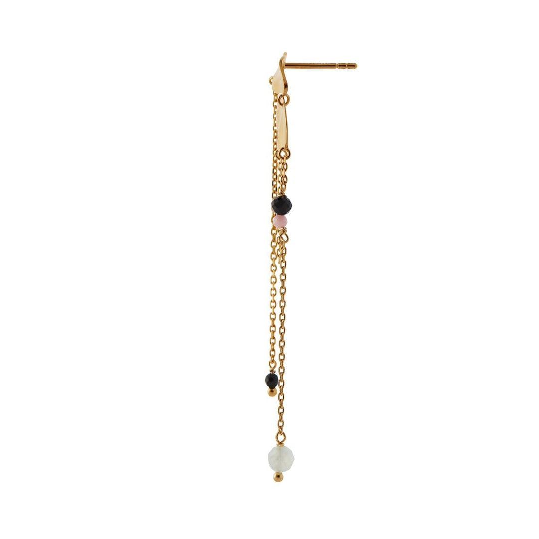 Stine A - Festive Clear Sea Earring With Chains & Stones - 1319-02-S