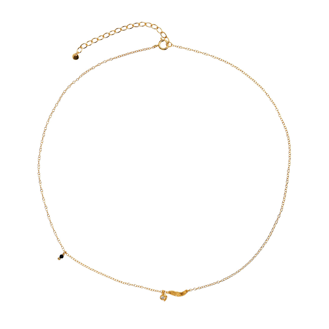 Stine A - Flow Splash Necklace With Stones - 2055-02-Os