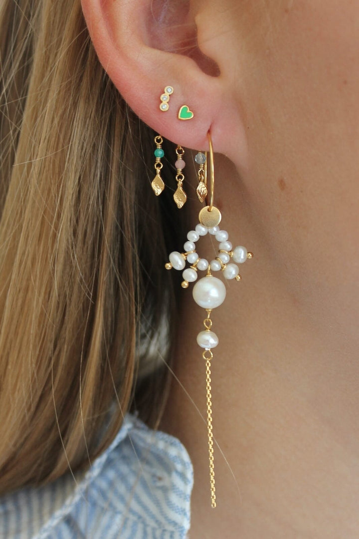 Stine A - Three Dots Earring Goldenen - 1004-02-S