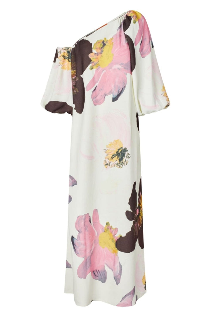 Stine Goya - 2395 Heavy Crepe, Structured Off-shoulder Dresssg-pf25-d137-2395 - Wild Flowers