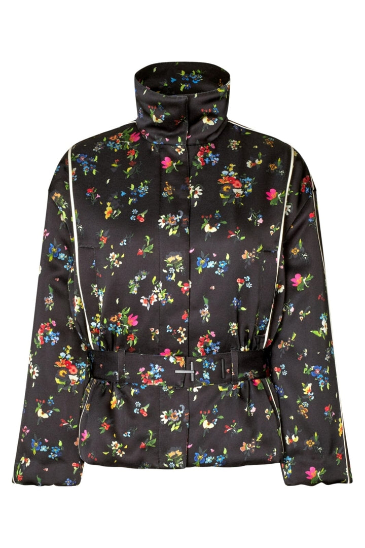 Stine Goya - 2407 Satin Ruffle, Cinched Aviator Bomber Jacketsg-aw25-j056-2407 - Magnolia Garden