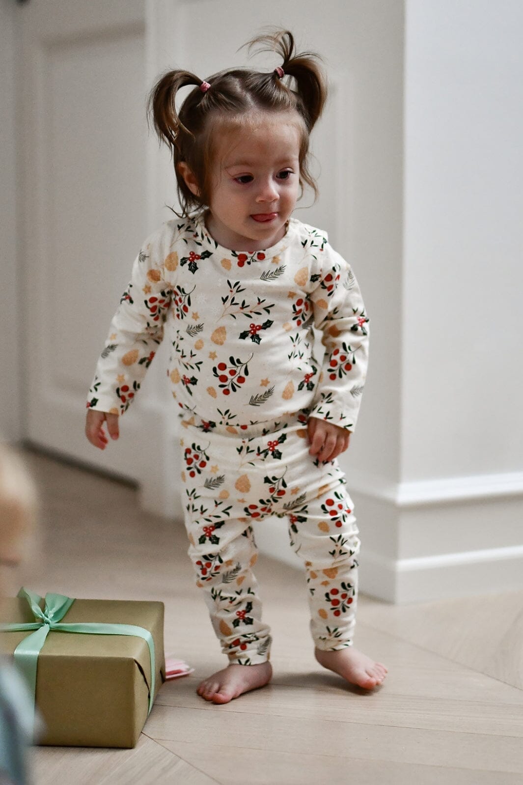 The New Siblings - Tnsholiday Leggings - Ecru Aop