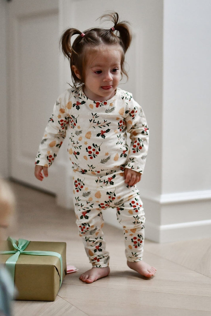 The New Siblings - Tnsholiday Leggings - Ecru Aop