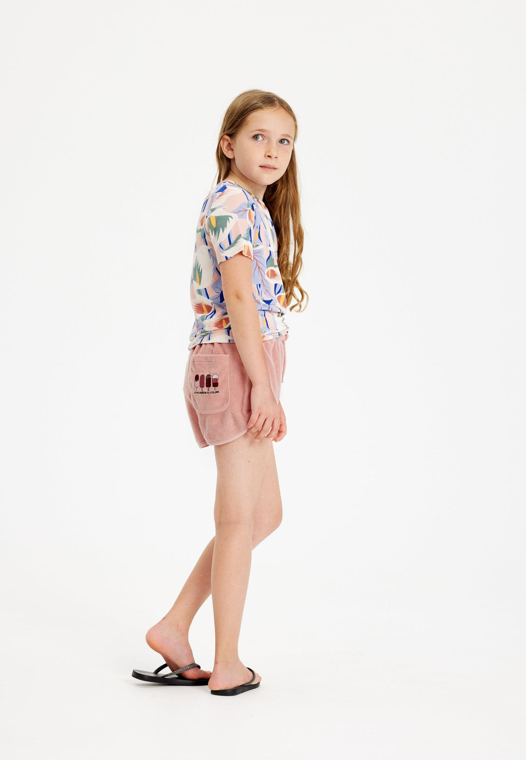 The New - Tngwyneth S_S Tee - Peach Beige Flower Aop