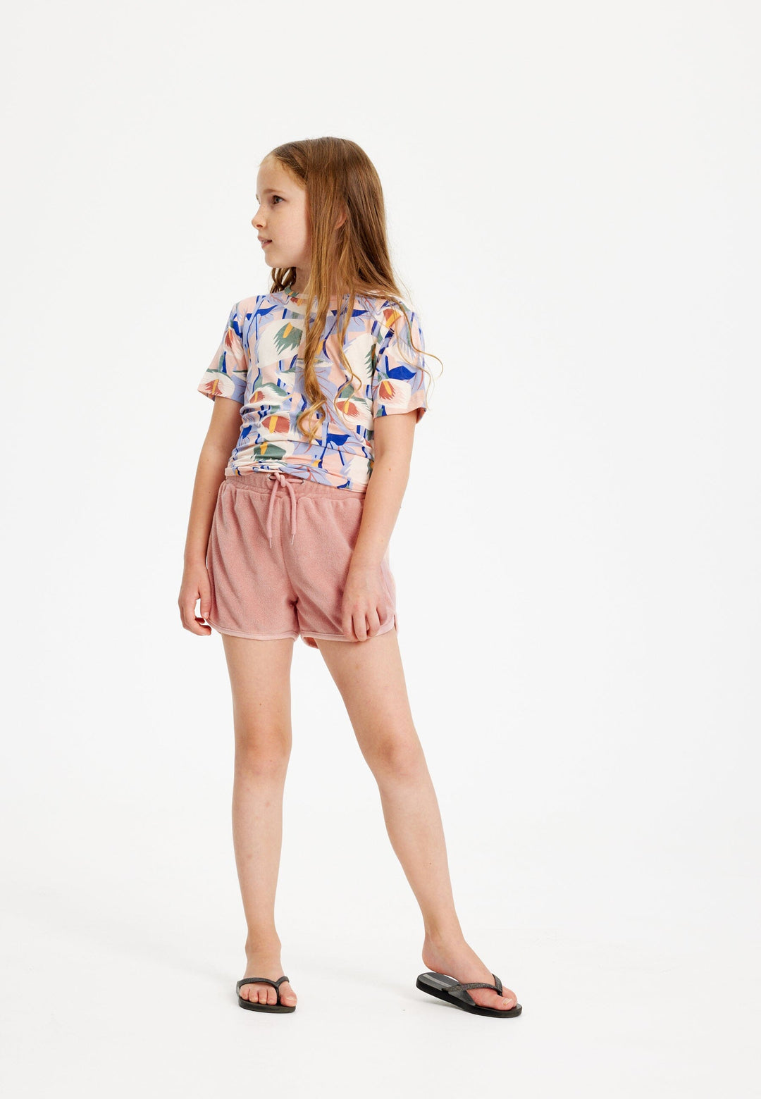 The New - Tngwyneth S_S Tee - Peach Beige Flower Aop