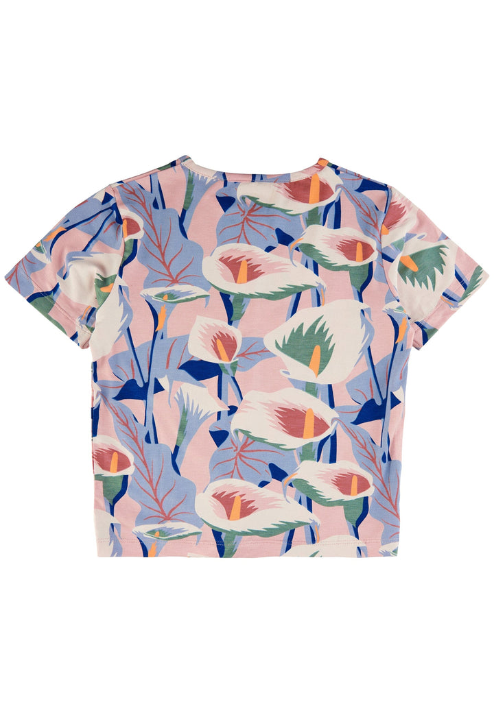 The New - Tngwyneth S_S Tee - Peach Beige Flower Aop