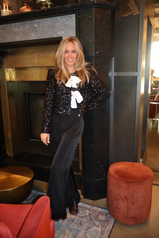 Valentin Studio - Darling Bow jacket (sequins) - black w/white