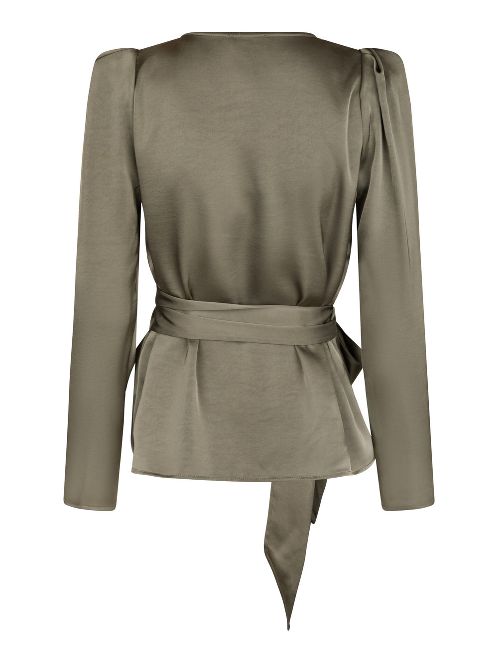 Valentin Studio - Josie Blouse Heavy Satin 160851 - 255 - Cold Army Bluser 