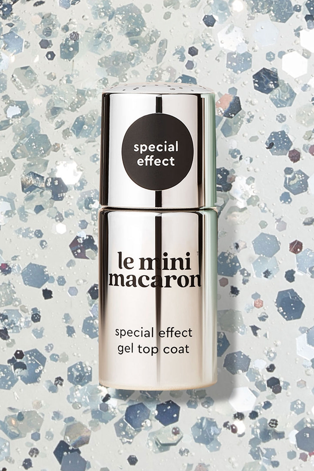 Le Mini Macaron - Single Gel Top Coat TOP002 - Silver Glitter