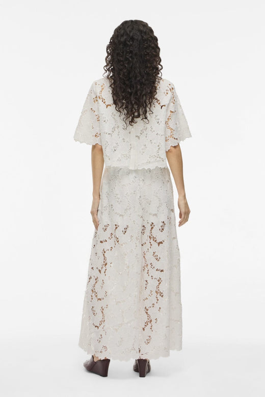 Vila - Vihylde Lace Pants - 4907608 Cloud Dancer Bukser 