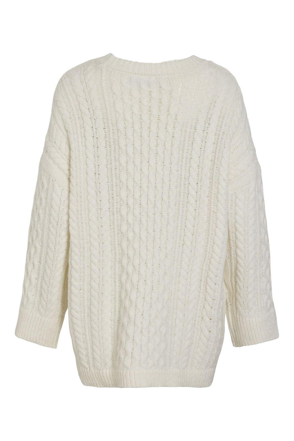 Vila - Vikaia L/S Oversize Cable Knit - 4720440 Birch