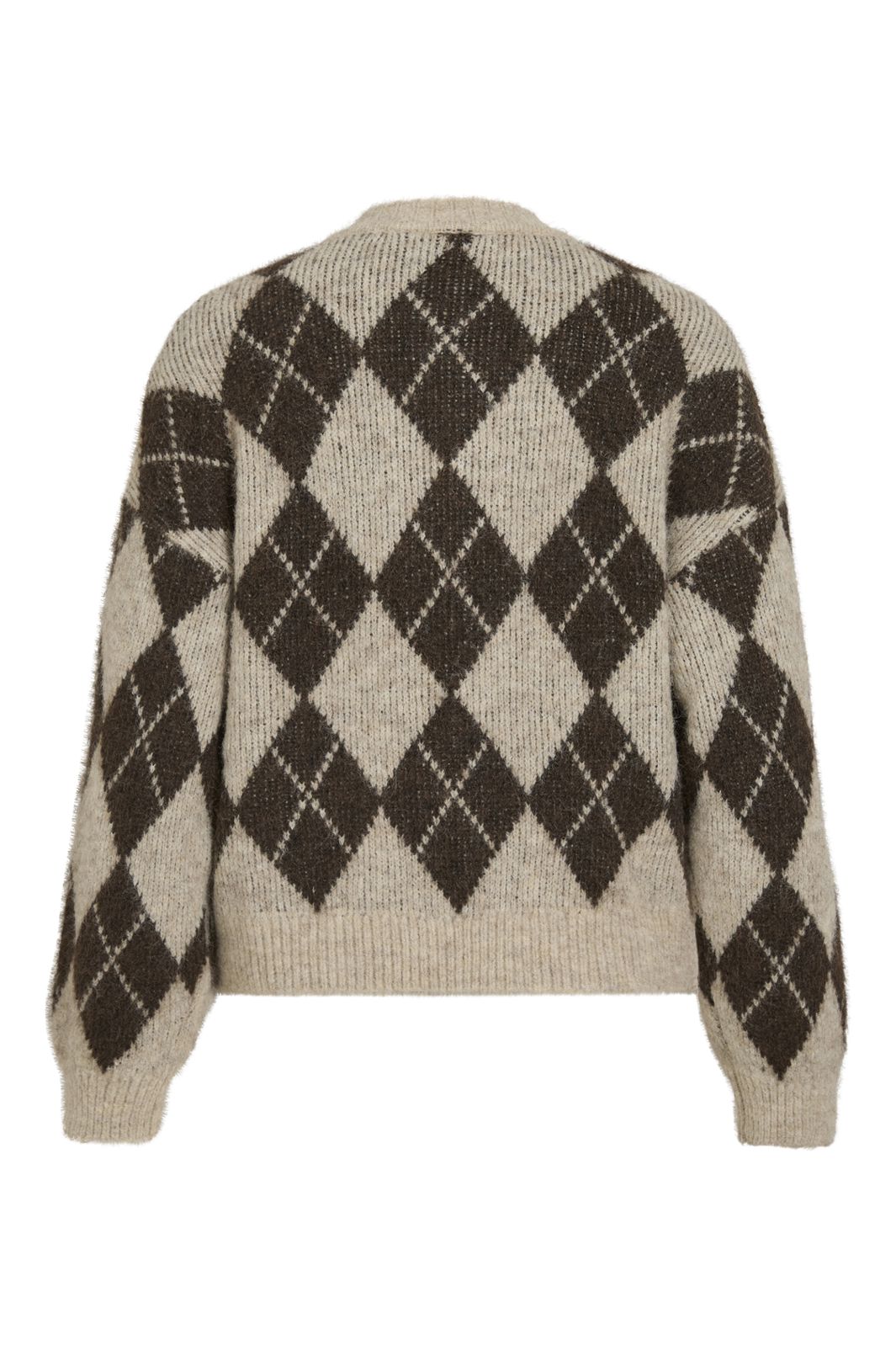 Vila - Vikarley L/S Button Detail Cardigan - 5102144 Natural Melange Falcon