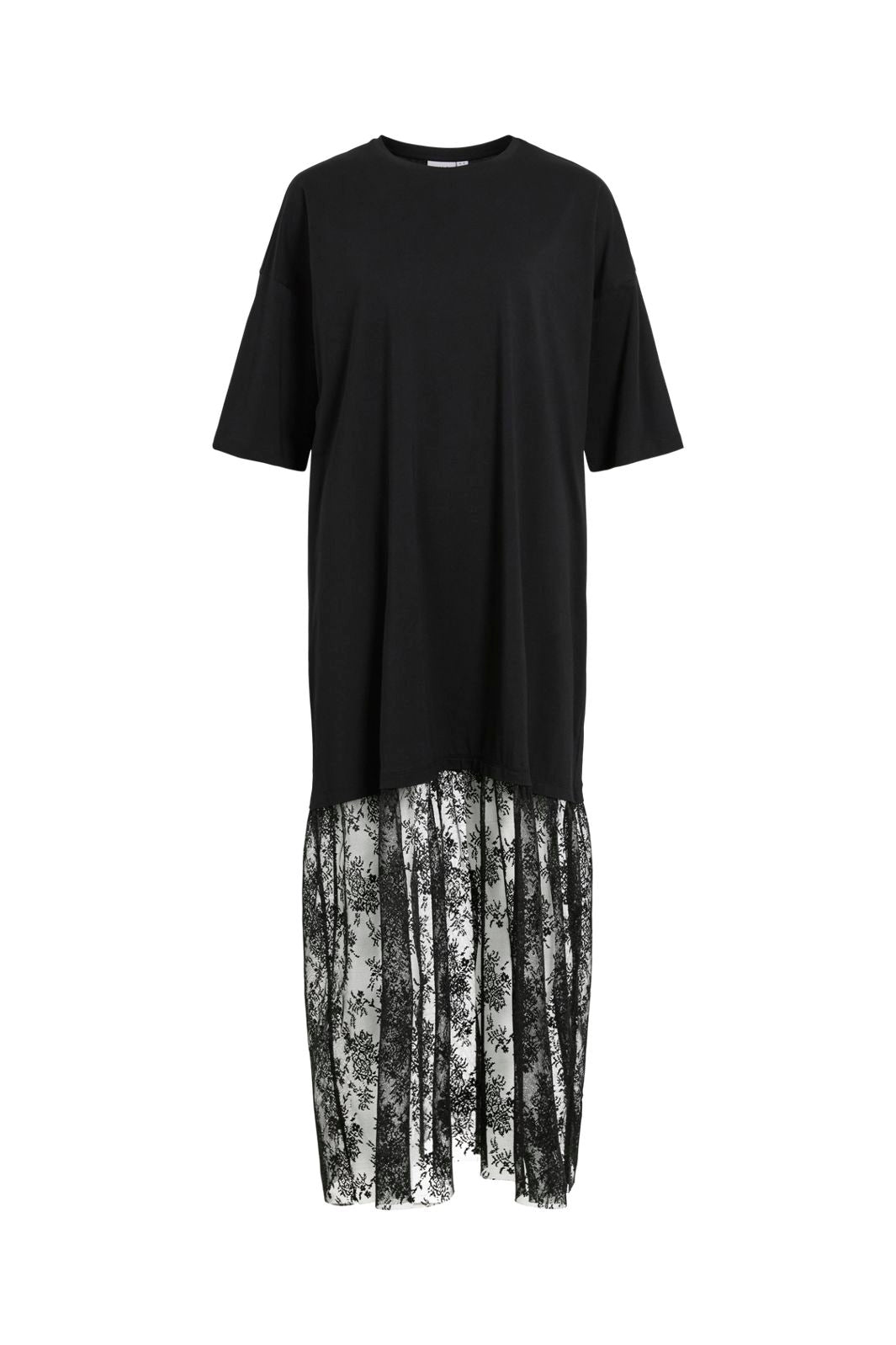 Vila - Vikata S/S Oversize Lace Dress /Ln - 5087635 Black