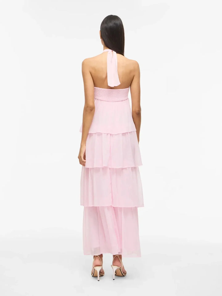 Vila - Vilea Halterneck Layered Dress/Dc/Ka - 5005144 Cherry Blossom Kjoler 