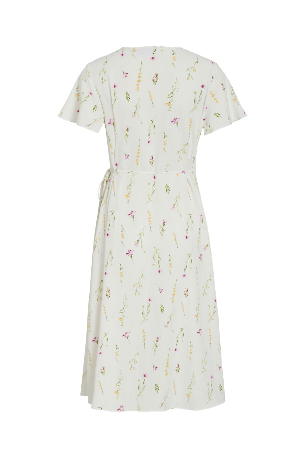 Vila - Vilovie S/S Wrap Midi Dress - 4986253 Snow White Lore