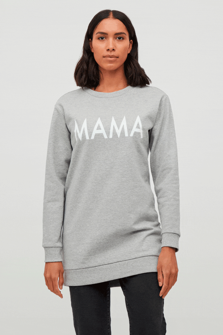 VILA - Vimitta L/S Sweat - Light Grey Melange