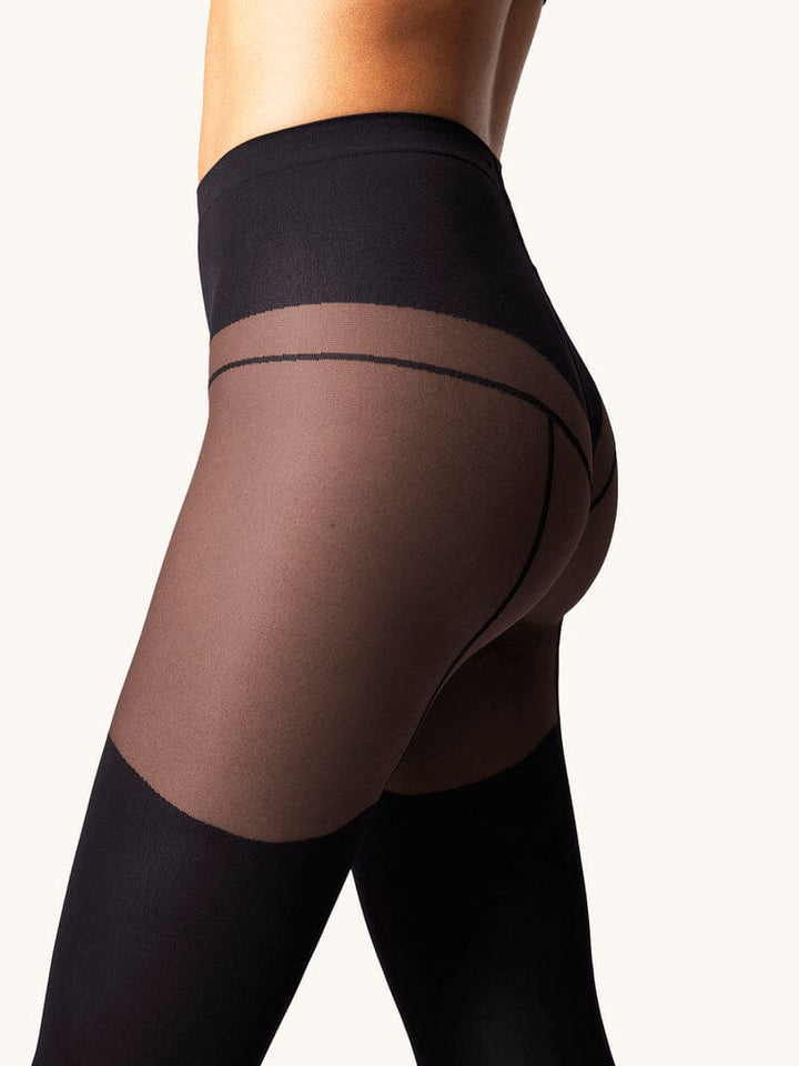 Wolford - Garter Belt Tights17630 - 9180 Black/black Strømpebukser 