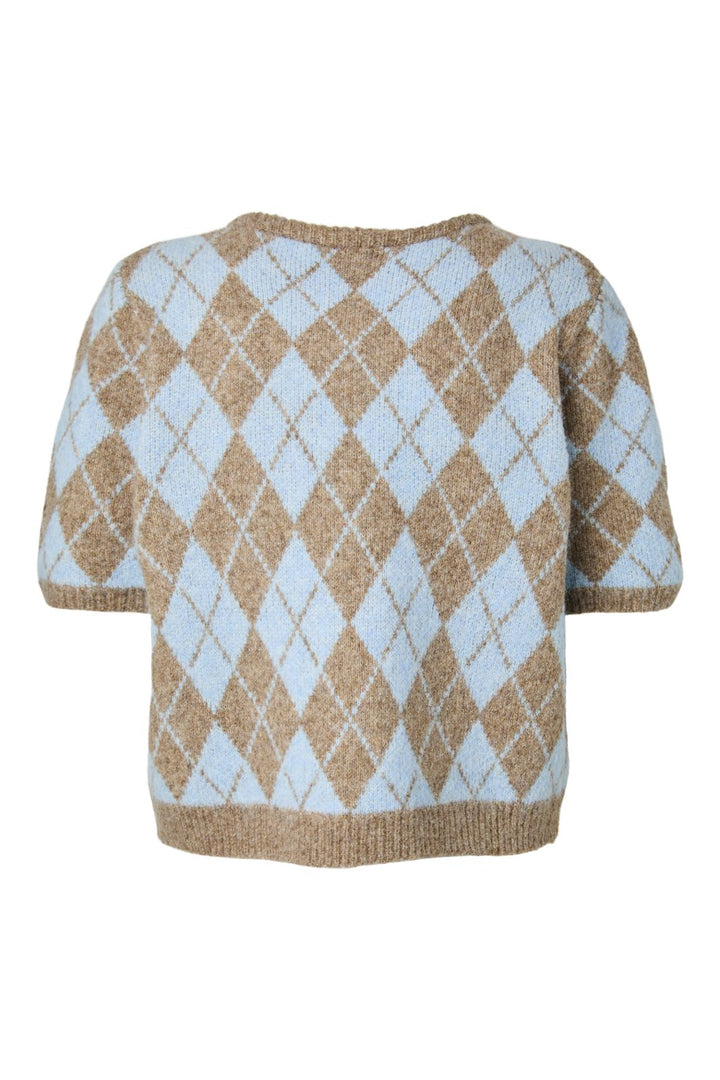 YAS - Yaschelli Ss Knit Cardigan - 5123586 Fungi W. Skyway Checks