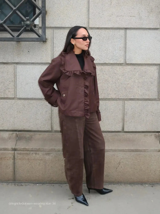 YAS - Yaselsana Ls Short Trenchcoat - 5100176 Chocolate Brown Frakker 