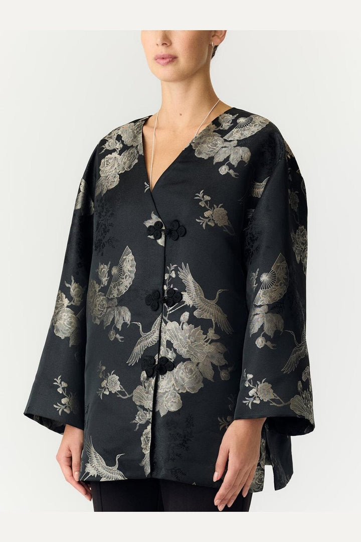 YAS - Yasjade 7/8 Kimono Jacket - 5227530 Black Jade Print