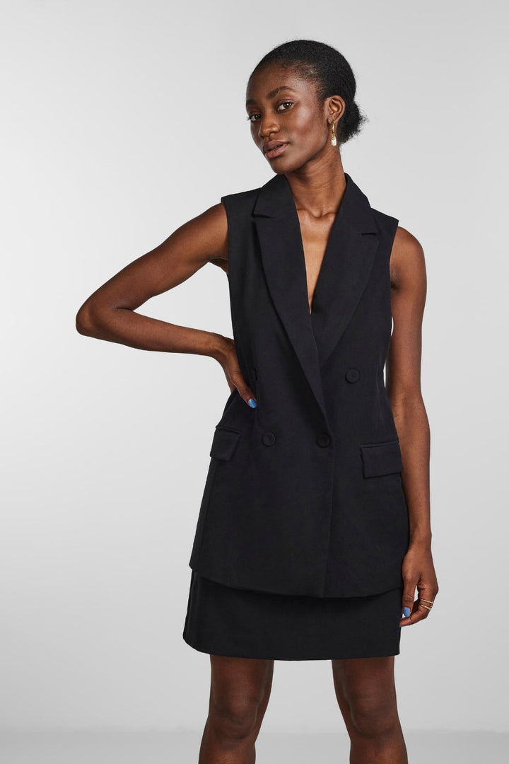 Y.A.S - Yasloui Sl Waistcoat - Black