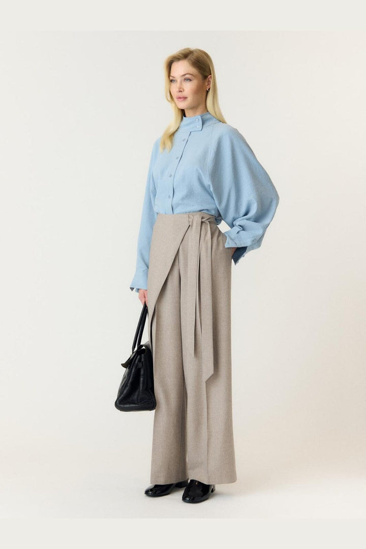 YAS - Yasmalino Wrap Pant - 5167120 Medium Grey Melange