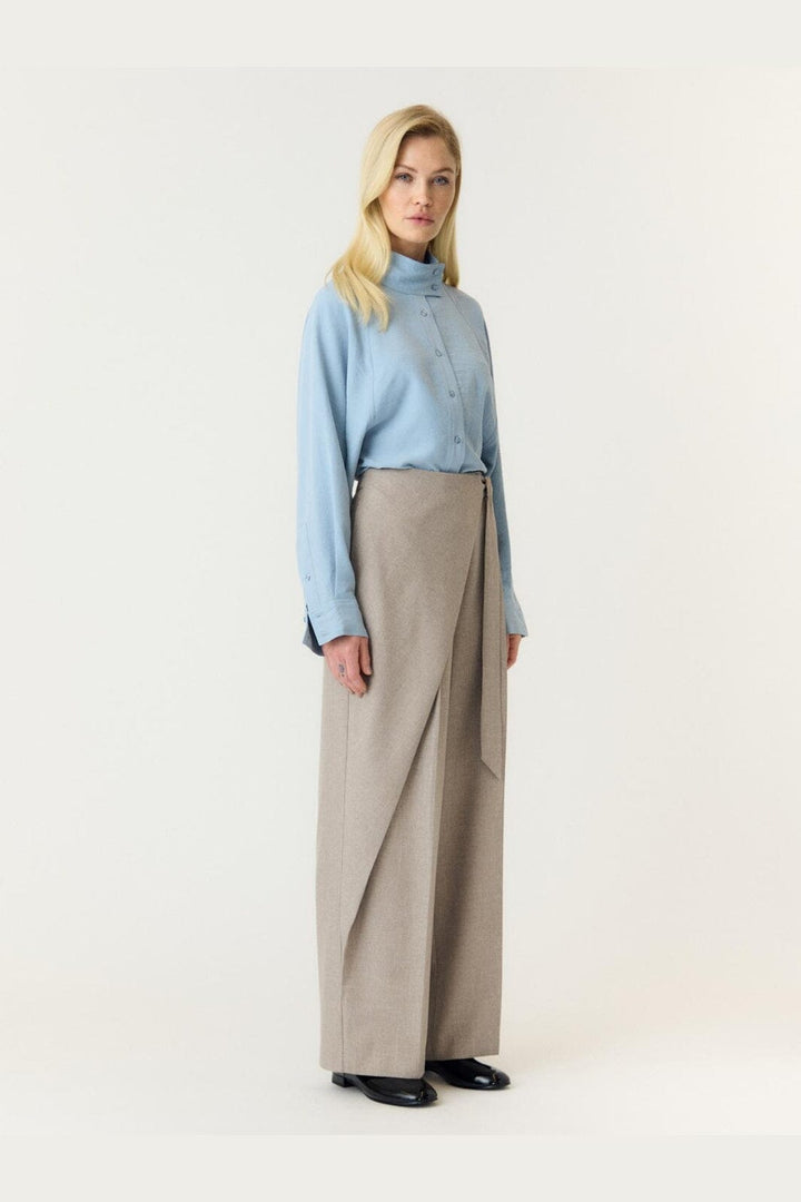 YAS - Yasmalino Wrap Pant - 5167120 Medium Grey Melange