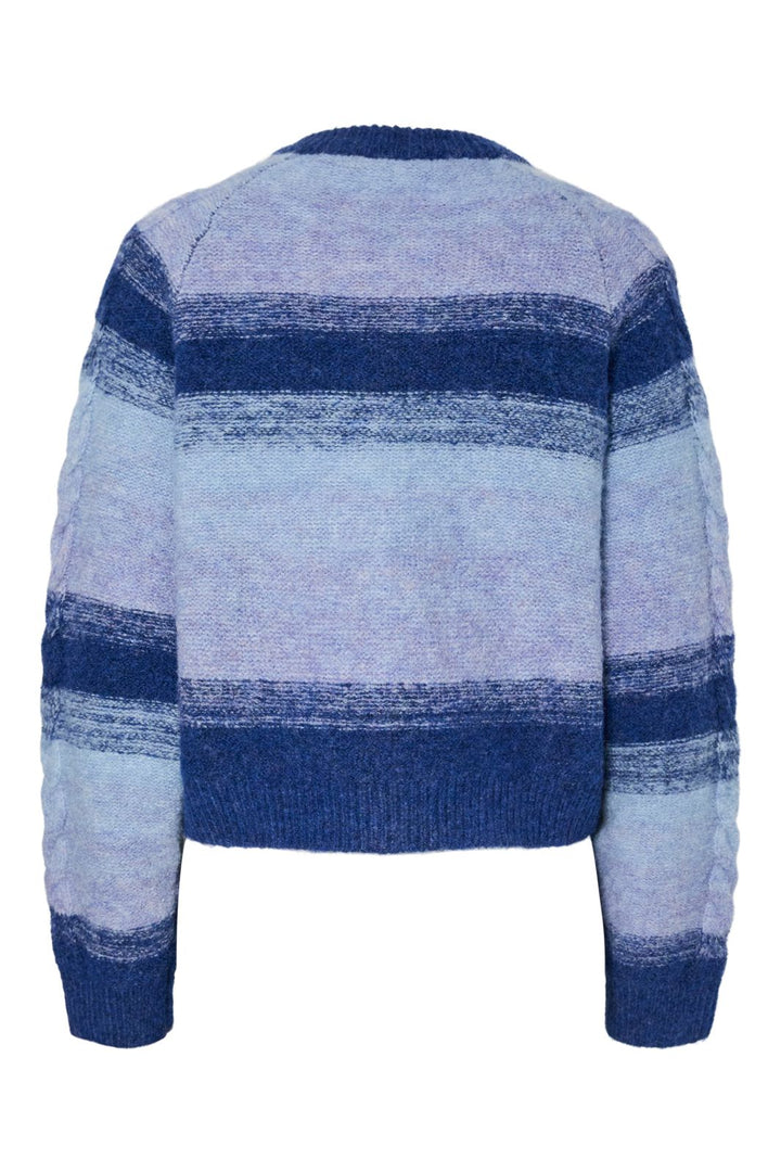 YAS - Yasmegano Ls Knit Short Cardigan - 4827614 Dazzling Blue Vista Blue+Clear Sky