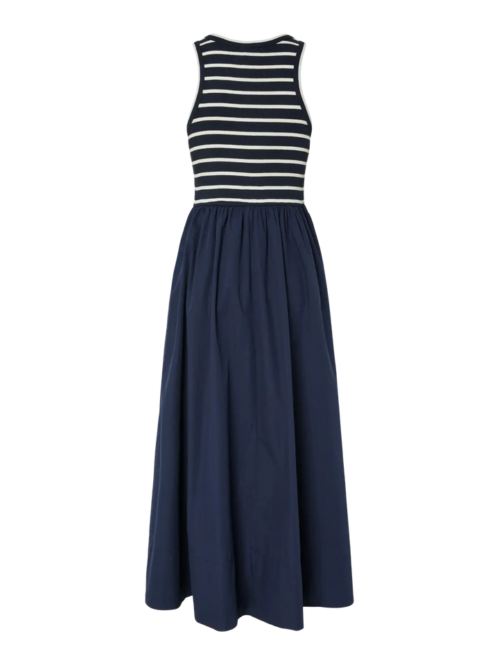 Y.A.S - Yasmiri Sl Long Dress - 5001028 Navy Blazer Jersey White Stripes Kjoler 