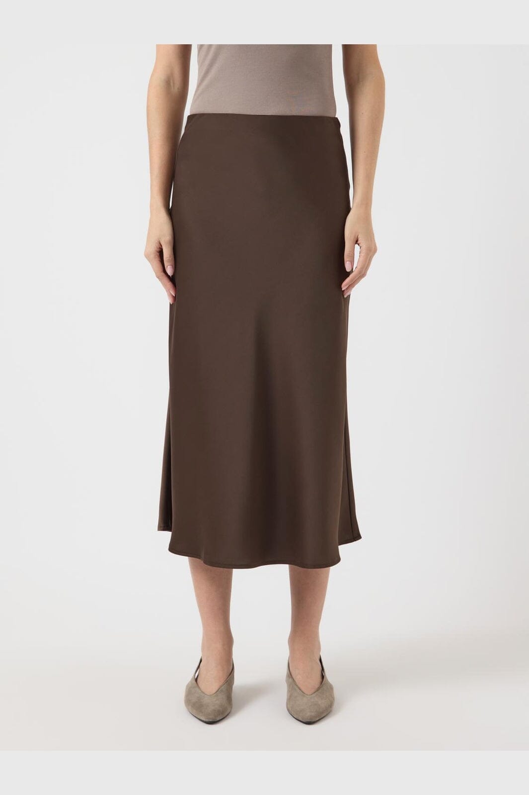 YAS - Yaspella Midi Skirt - 4961525 Chocolate Brown