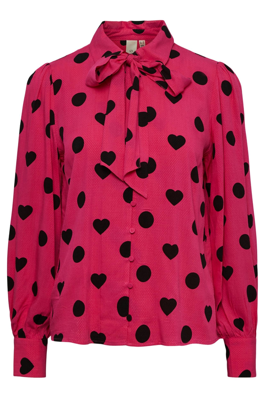 YAS - Yaspolkalove Ls Shirt S. Show - Fuchsia Purple POLKALOVE PRINT