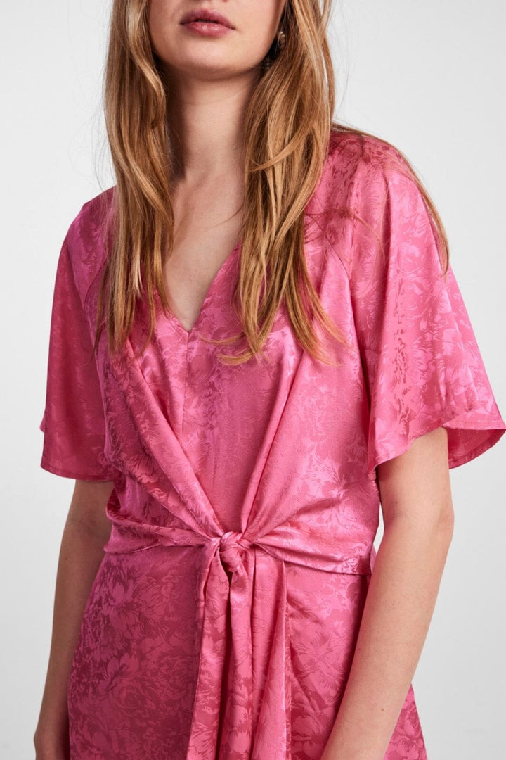 Y.A.S - Yasretrieve Kimono Long Dress - Carmine Rose