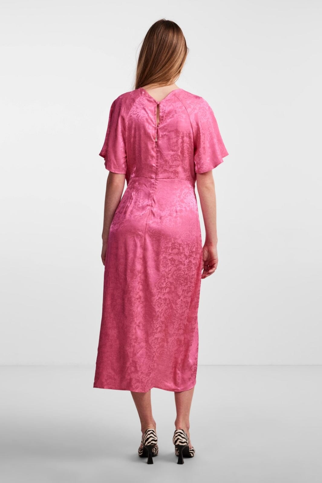 Y.A.S - Yasretrieve Kimono Long Dress - Carmine Rose