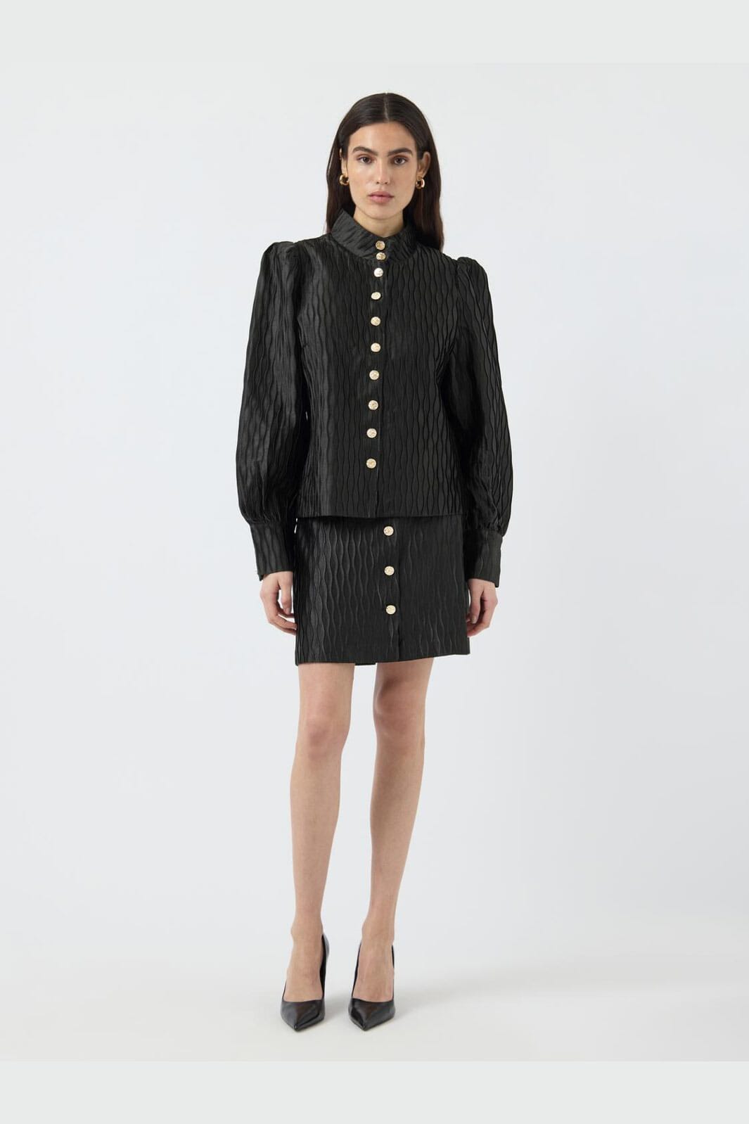 Y.A.S - Yasripple Ls Shirt - 4608468 Black